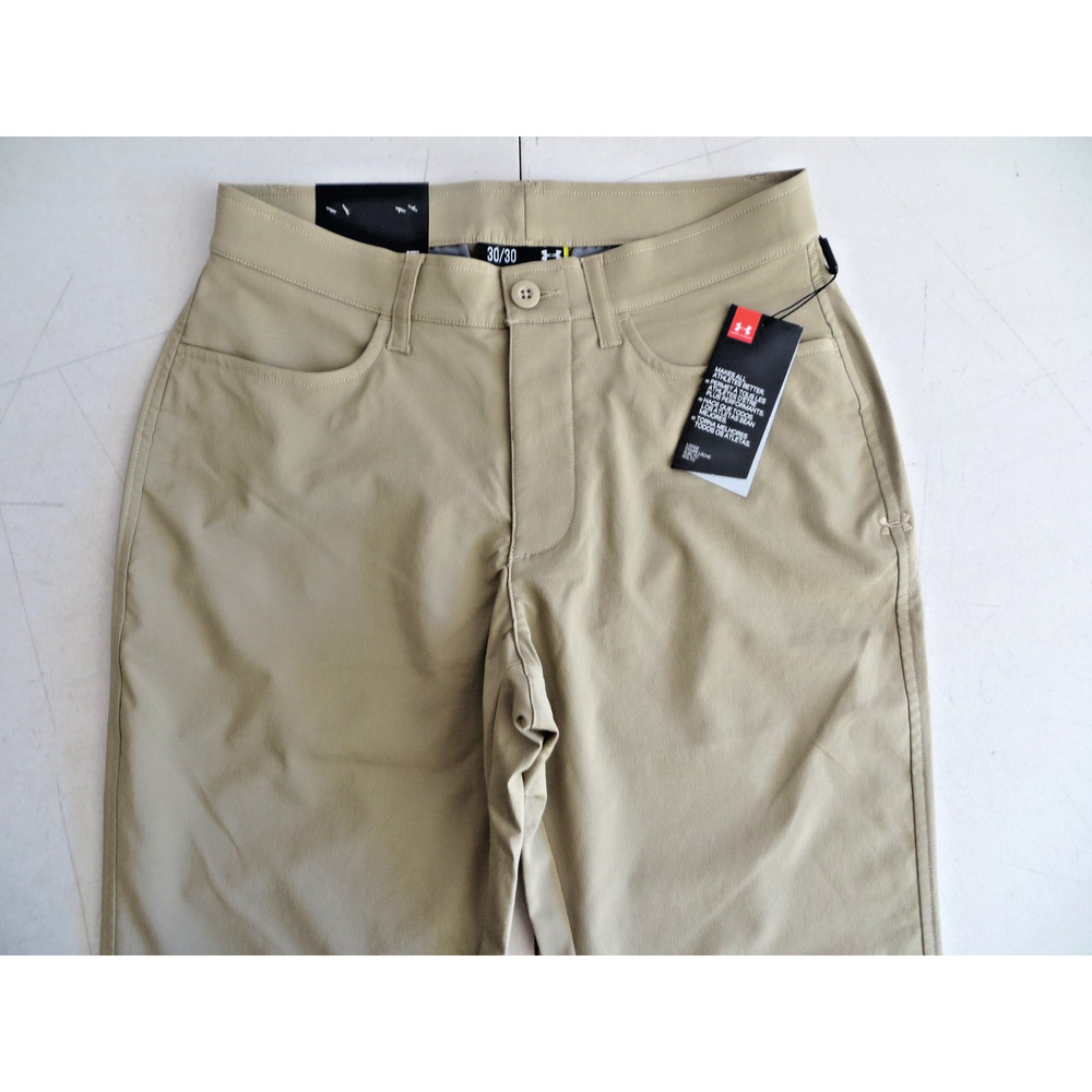 Under Armour Men's UA Tech Golf Pants 1300198 254 Beige NWT 30x30